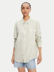 RVCA Koszula Showdown 23B051501 Zielony Relaxed Fit. Zielone koszule RVCA, l, bez wzorów, z bawełny, bez kołnierzyka, bez ramiączek. Za 299.99 zł.