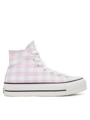 Converse Trampki Chuck Taylor All Star Lift Platform Gingham A13663C Różowy. Czerwone trampki Converse, bez wzorów, z materiału, bez zapięcia. Za 289.99 zł.