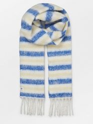 Becksöndergaard Szal "Yuta" w kolorze biało-niebieskim z alpaki - 190 x 26 cm rozmiar: onesize. Białe szaliki Becksöndergaard, bez wzorów. Za 206.42 zł.