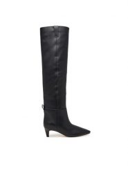MICHAEL Michael Kors Kozaki Daniela Kitten 40F6DNMB5L Czarny. Czarne kozaki MICHAEL Michael Kors, ze skóry, bez obcasa, na szpilce, bez zapięcia. Za 1,779.00 zł.