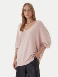 Kontatto Sweter 3M0815C Różowy Relaxed Fit. Czerwone swetry Kontatto, m, bez wzorów, z syntetyku, bez ramiączek. Za 349.99 zł.