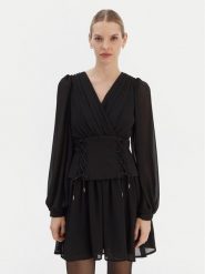 Rinascimento Sukienka koktajlowa CFC0126603003 Czarny Regular Fit. Czarne sukienki Rinascimento, xl, bez wzorów, z syntetyku, wizytowe, bez kołnierzyka, bez ramiączek. Za 489.99 zł.