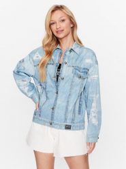 Versace Jeans Couture Kurtka jeansowa 74HAS44P Niebieski Regular Fit. Niebieskie kurtki Versace Jeans Couture, bez wzorów, z bawełny, bez kaptura. Za 1,749.00 zł.