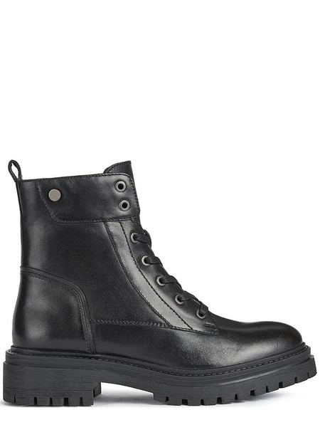 Geox Skórzane botki "Iridea" w kolorze czarnym rozmiar: 35. Czarne botki Geox, bez wzorów, z gumy, bez obcasa, bez zapięcia. Za 139.20 zł.