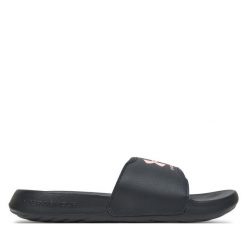 Klapki Under Armour. Szare klapki Under Armour, bez wzorów, bez obcasa. Za 129.99 zł.