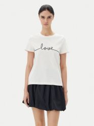 Vero Moda T-Shirt Kami 10332587 Biały Relaxed Fit. Białe t-shirty Vero Moda, s, bez wzorów, z bawełny, bez kołnierzyka, bez ramiączek. Za 59.99 zł.