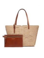 Tory Burch Torebka Ella 183825 Beżowy jasny. Brązowe torebki klasyczne Tory Burch, bez wzorów, bez dodatków. Za 2,189.00 zł.
