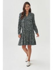 TATUUM Sukienka w kolorze czarno-błękitnym rozmiar: 38. Czarne sukienki Tatuum, bez wzorów, z wiskozy, bez kołnierzyka, bez ramiączek, midi, rozkloszowane. Za 176.08 zł.