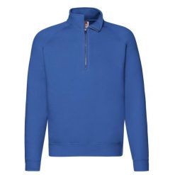 Bluza Unisex Premium Quarter Zip Raglan Dla Dorosłych. Czerwone bluzy FRUIT OF THE LOOM, l, bez wzorów, z bawełny, bez kaptura. Za 153.99 zł.