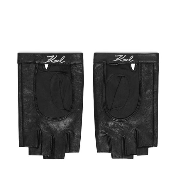 Rękawiczki KARL LAGERFELD. Czarne rękawiczki KARL LAGERFELD, bez wzorów. Za 389.99 zł.