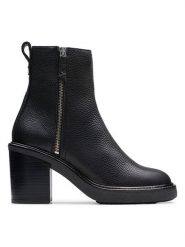 Clarks Skórzane botki "Cassiano" w kolorze czarnym rozmiar: 39. Czarne botki Clarks, bez wzorów, bez obcasa, bez zapięcia. Za 355.78 zł.