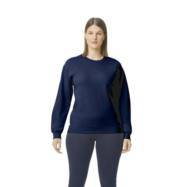 Bluza z okrągłym dekoltem Gildan Midweight Softstyle. Niebieskie bluzy GILDAN, l, bez wzorów, z bawełny, bez kaptura. Za 91.15 zł.