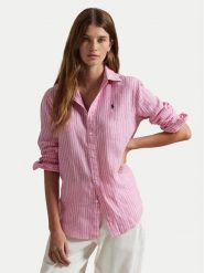 Polo Ralph Lauren Koszula 211970691001 Różowy Regular Fit. Czerwone koszule Polo Ralph Lauren, xs, bez wzorów, ze lnu, bez kołnierzyka, bez ramiączek. Za 519.99 zł.