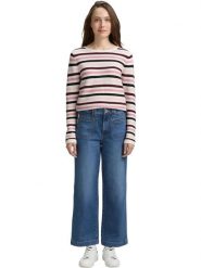 Tom Tailor Sweter w kolorze jasnoróżowo-biało-czarnym rozmiar: XS. Białe swetry Tom Tailor, xs, bez wzorów, z bawełny, bez ramiączek. Za 72.95 zł.
