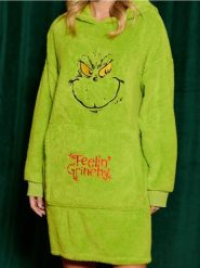 Bluza Snuddie Grinch - zielony. Zielone bluzy Sinsay, l, bez wzorów, z kapturem. Za 79.99 zł.
