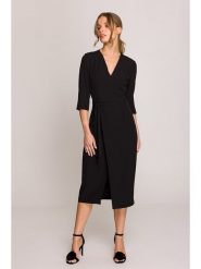 Stylove Sukienka w kolorze czarnym rozmiar: XL. Czarne sukienki Stylove, xl, bez wzorów, z tkaniny, bez kołnierzyka, bez ramiączek, midi. Za 245.96 zł.