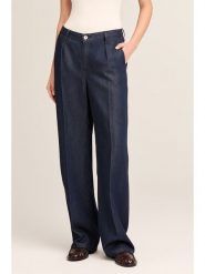 Blue Fire Dżinsy "Judy pleats" - Wide leg - w kolorze granatowym rozmiar: W28/L32. Niebieskie jeansy Blue Fire, l, bez wzorów, z podwyższonym stanem. Za 199.95 zł.