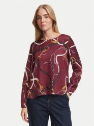 Marella Bluzka Emme by Marella Effetto 2625116112 Bordowy Regular Fit. Czerwone bluzki Marella, bez wzorów, z wiskozy, bez kołnierzyka, bez ramiączek. Za 479.99 zł.