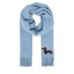 Szalik Weekend Max Mara. Niebieskie szaliki Weekend Max Mara, bez wzorów. Za 909.99 zł.