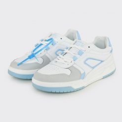 Buty sportowe BLAST białe niebieskie. Białe obuwie sportowe LEGEA, bez zapięcia, trekkingowe. Za 136.00 zł.