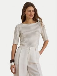 LAUREN RALPH LAUREN Bluzka Judy 200P13919001 Beżowy Regular Fit. Brązowe bluzki Lauren Ralph Lauren, l, bez wzorów, z bawełny, bez kołnierzyka, bez ramiączek. Za 329.99 zł.