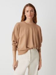 OPUS Bluza w kolorze jasnobrązowym rozmiar: 40. Brązowe bluzy Opus, bez wzorów, z bawełny, bez kaptura. Za 116.45 zł.