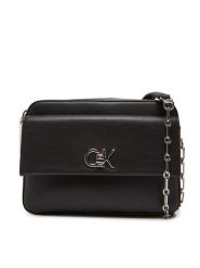 Calvin Klein Torebka Ck Re-Lock Pocket Camera Bag LV04F3102G Czarny. Czarne listonoszki Calvin Klein, bez wzorów, ze skóry, bez dodatków. Za 479.99 zł.