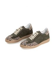 Anna Morellini Skórzane sneakersy "Doreca" w kolorze beżowo-oliwkowym rozmiar: 38. Brązowe trampki Anna Morellini, bez wzorów, bez zapięcia. Za 372.47 zł.