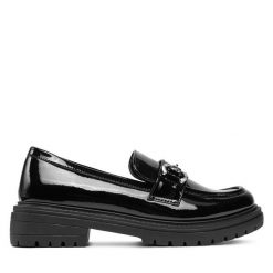 Lordsy DeeZee. Czarne lordsy DeeZee, bez wzorów, bez obcasa, bez zapięcia. Za 139.99 zł.