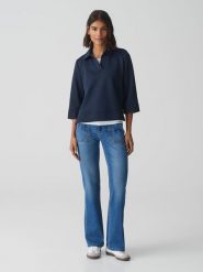 OPUS Bluza "Gonut" w kolorze granatowym rozmiar: 40. Niebieskie bluzy Opus, bez wzorów, bez kaptura. Za 143.99 zł.