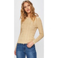 Polo Ralph Lauren - Sweter. Brązowe swetry Polo Ralph Lauren, l, bez wzorów, z bawełny, bez ramiączek. W wyprzedaży za 429.90 zł.