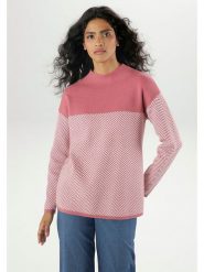 Aniston Sweter w kolorze jasnoróżowym rozmiar: 38. Różowe swetry Aniston, bez wzorów, ze splotem, bez ramiączek. Za 43.99 zł.