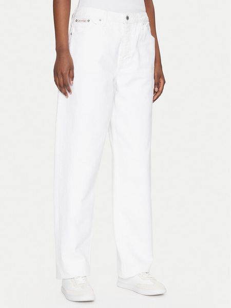 Calvin Klein Jeans Jeansy 90's J20J225131 Biały Loose Fit. Białe jeansy Calvin Klein Jeans, s, bez wzorów. Za 219.99 zł.
