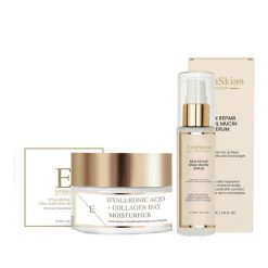 ErthSkin London Serum ze śluzem ślimaka i krem na dzień z kolagenem do naprawy skóry Zestawy do pielęgnacji twarzy 1 ct. Kremy do twarzy ErthSkin London. Za 140.29 zł.