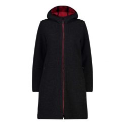 Parka dla kobiet CMP. Czarne parki CMP, z syntetyku, bez kaptura. Za 709.40 zł.