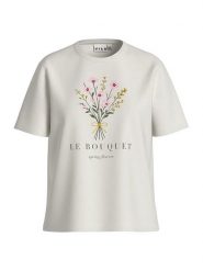 Vila Koszulka "Visybil Garden" w kolorze białym rozmiar: XS. Białe bluzki Vila, xs, bez wzorów, bez kołnierzyka, bez ramiączek. Za 67.40 zł.