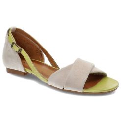 Beżowe Sandały Damskie Maciejka Eleganckie Półbuty. Brązowe sandały Maciejka, bez wzorów, ze skóry, eleganckie, bez obcasa, na obcasie, bez zapięcia. Za 339.00 zł.