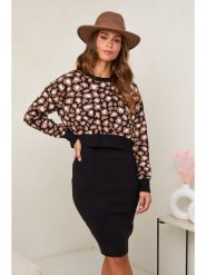 Soft Cashmere 2-częściowy zestaw w kolorze czarno-biało-brązowym rozmiar: 38/40. Białe swetry Soft Cashmere, bez wzorów, z kaszmiru, bez ramiączek. Za 225.05 zł.