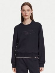Guess Bluza W6YQ23 K5316 Granatowy Regular Fit. Niebieskie bluzy Guess, l, z aplikacjami, z syntetyku, bez kaptura. Za 474.99 zł.