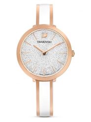 Swarovski Zegarek kwarcowy w kolorze różowozłoto-białym rozmiar: onesize. Białe, analogowe zegarki SWAROVSKI, ze stali. Za 630.99 zł.