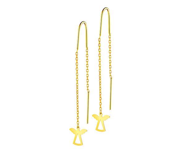 Złote kolczyki - Aniołki. Żółte kolczyki Apart, złote. W wyprzedaży za 489.30 zł.