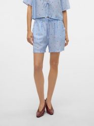 Vero Moda Szorty w kolorze błękitnym rozmiar: M. Niebieskie szorty Vero Moda, bez wzorów, z podwyższonym stanem. Za 83.62 zł.