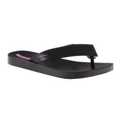 Japonki plażowe damskie Ipanema Hit. Czarne klapki Ipanema, bez wzorów, z gumy, bez obcasa. Za 37.99 zł.