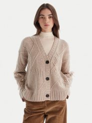 Weekend Max Mara Kardigan Stallo 2525346052 Beżowy Regular Fit. Brązowe kardigany Weekend Max Mara, xl, bez wzorów, z wełny. Za 1,499.00 zł.