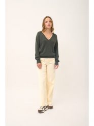 Just Cashmere Kaszmirowy sweter "Phoebe" w kolorze khaki rozmiar: S. Brązowe swetry Just Cashmere, s, bez wzorów, z kaszmiru, bez ramiączek. Za 369.99 zł.