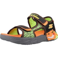 Sandały SKECHERS CREATURE-SPLASH Czarny. Czarne sandały Skechers, bez wzorów, z syntetyku, bez obcasa, bez zapięcia. Za 217.99 zł.