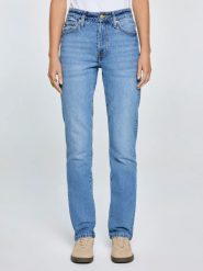 Jeansy damskie proste niebieskie Charlotte 485. Niebieskie jeansy Big Star, l, bez wzorów, z podwyższonym stanem. Za 329.99 zł.