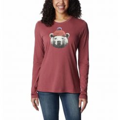 Koszulka z długiem rękawem Damska Columbia Hidden Haven LS Tee Longsleeve. Czerwone bluzki Columbia, xs, bez wzorów, sportowe, bez kołnierzyka, bez ramiączek. Za 121.99 zł.