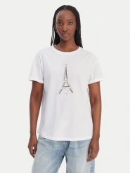 Liu Jo T-Shirt WA6413 JS904 Biały Regular Fit. Białe t-shirty Liu Jo, xs, bez wzorów, z bawełny, bez kołnierzyka, bez ramiączek. Za 299.99 zł.