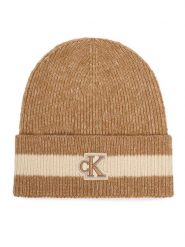 Calvin Klein Czapka LV04F8100G Beżowy. Brązowe czapki Calvin Klein, bez wzorów, z poliesteru. Za 209.99 zł.